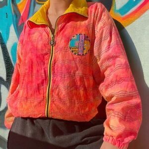 Vintage IXSPA Jamie Sadock Tie Dye Y2K Color Pop Jacket size Large